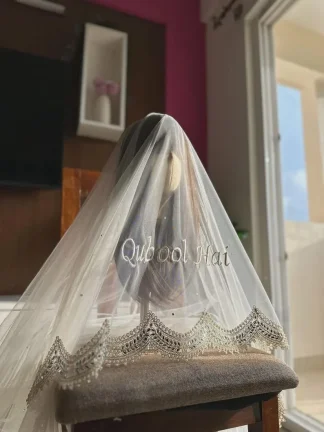 Personalized Qabool Hai Nikkah Dupatta Custom Bridal Veil US
