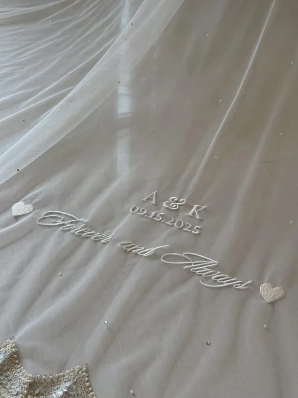 Personalized Qabool Hai Nikkah Dupatta Custom Bridal Veil US