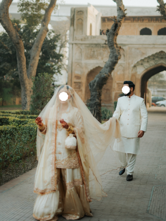 Gold Soft Net Bridal Dupatta with Gold Scatter US
