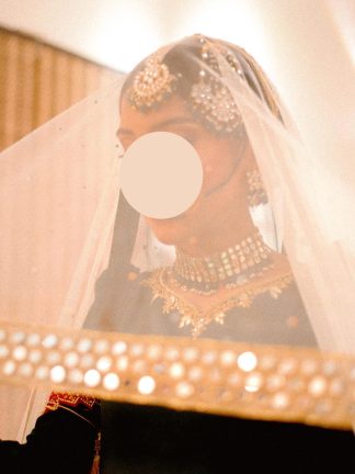 Classic & Traditional Nikkah Dupatta with Mirrorwork Border US